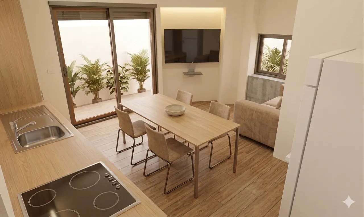 Séjour ouvert sur terrasse couverte — projet de maison individuelle, La Réunion